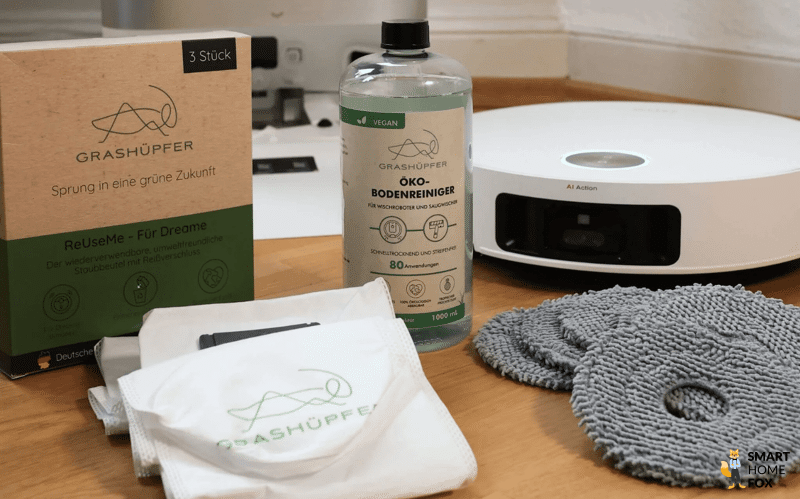 Das Sorglos-Paket von Grashüpfer für Dreame Roboter ist in der Nahaufnahme zu sehen.